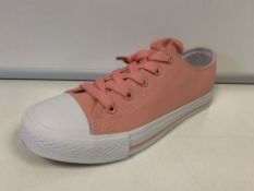 (NO VAT) 8 X BRAND NEW PAIRS OF PINK SNEAKERS SIZE J3 (1059/16)