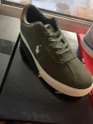 NEW & BOXED RALPH LAUREN OLIVE TRAINER SIZE JUNIOR 5