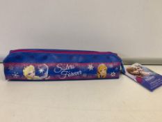 96 x NEW PACKAGED DISNEY FROZEN SISTERS FOREVER PENCIL CASES (1170/16)