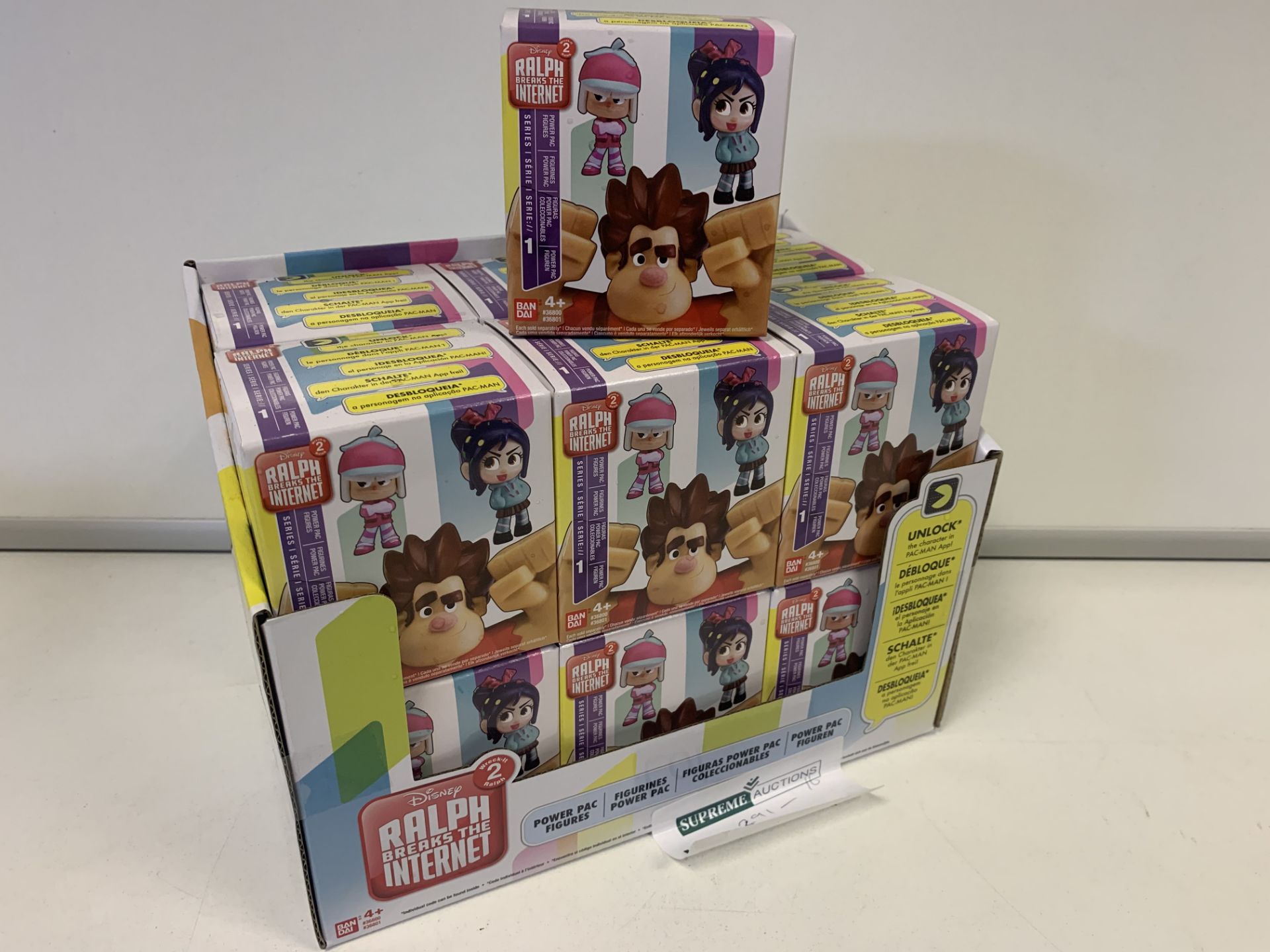 24 X BRAND NEW BOXED RALPH BREAKS THE INTERNET ASSORTED FIGURES IN DISPLAY BOX