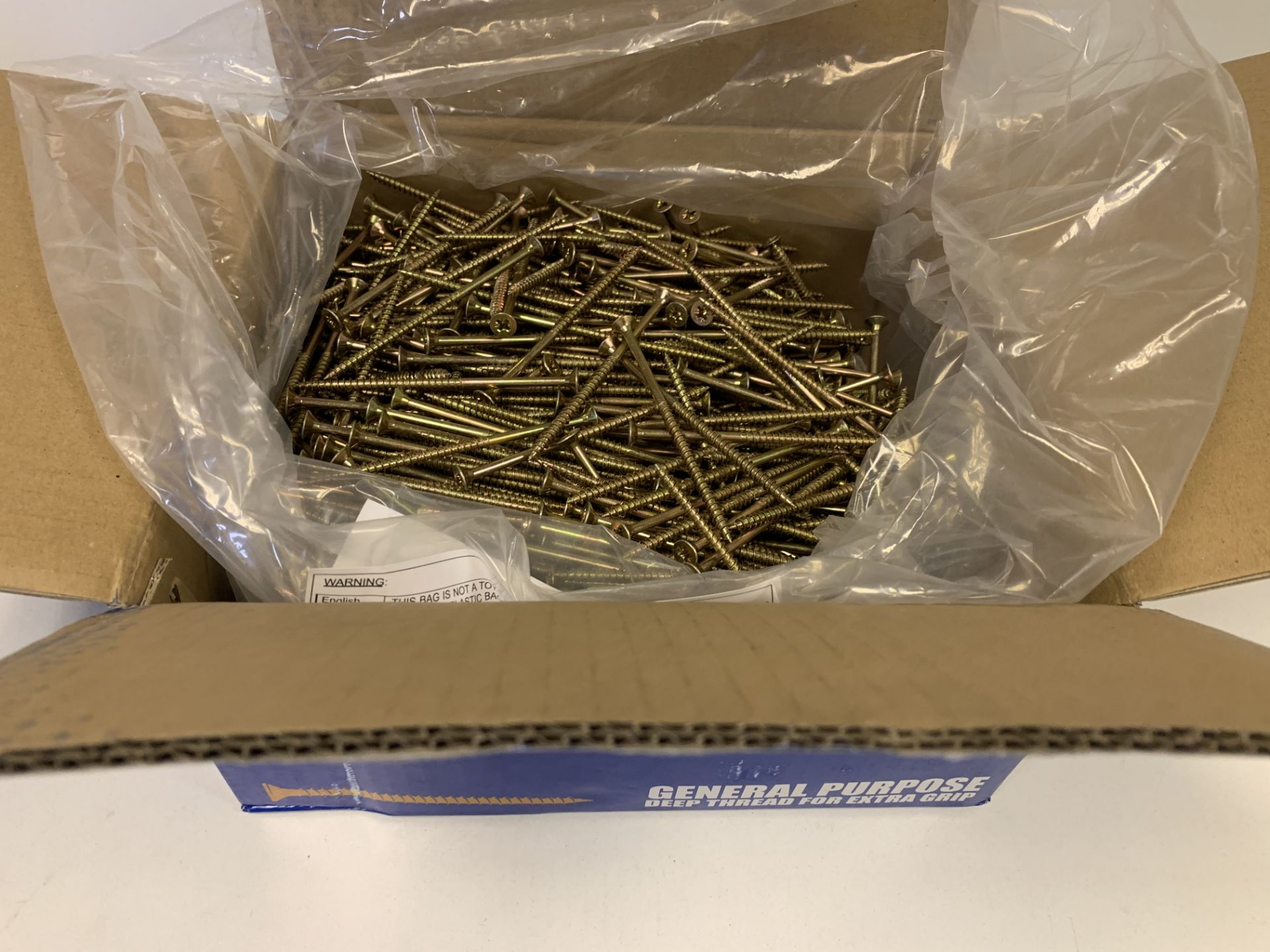 3 x NEW BOXES OF GOLD SCREW PZ. 5x100MM. EACH BOX CONTAINS APPROX. 1000 SCREWS. RRP £55 PER BOX