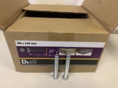 12 X BRAND NEW BOXES OF DIALL M8 X 60MM HEX BOLTS 4KG BOX