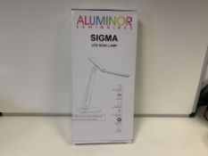 BRAND NEW ALUMINOR LUMINARES SIGMA LED DESK LAMPS RRP £275 EACH