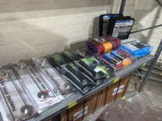 MIXED LOT INCLUDING TORCHES, PET BARRIERS, BOOT LINERS, TOWEL RAILS ETC