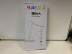 BRAND NEW ALUMINOR LUMINARES SIGMA LED DESK LAMPS RRP £275 EACH