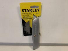 8 x NEW PACKAGED STANLEY CLASSIC 99 KNIFE WITH 3 BLADES (18+ ONLY - ID REQUIRED)