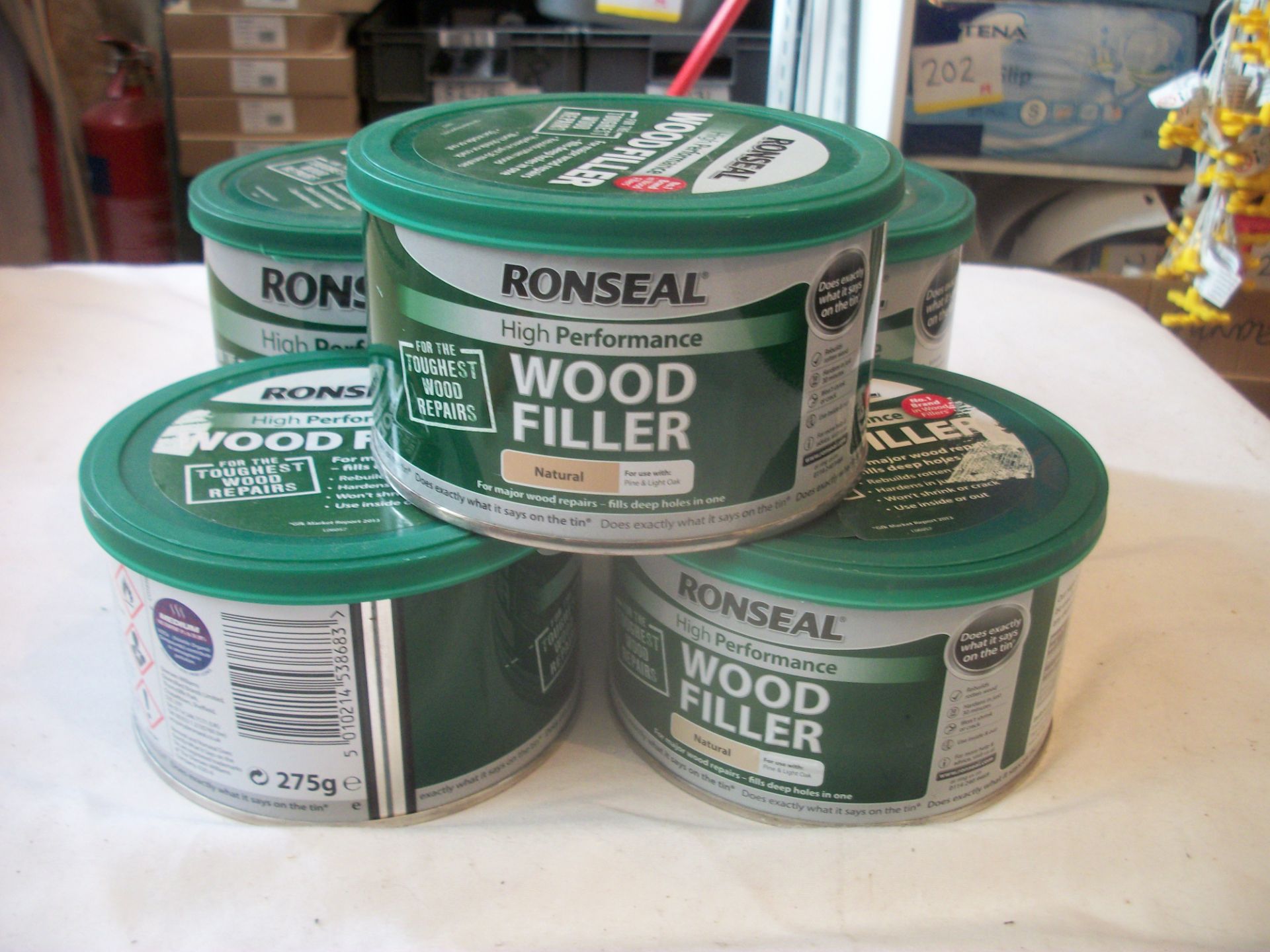 5 x Various Ronseal High Performance Wood Filler