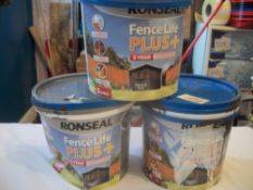 3 x Ronseal Fence Life Plus - Charcoal Grey