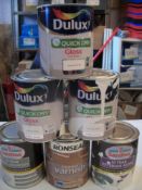 6 x Various 750ml Paint & Varnish