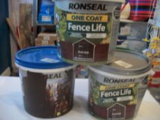3 x Ronseal Fence Life - Dark Oak