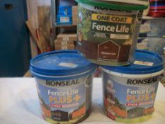 3 x Various Ronseal Fence Life