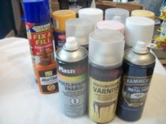 11 x Various Spray Paint & Filler