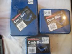 3 x Various Size Cash Box