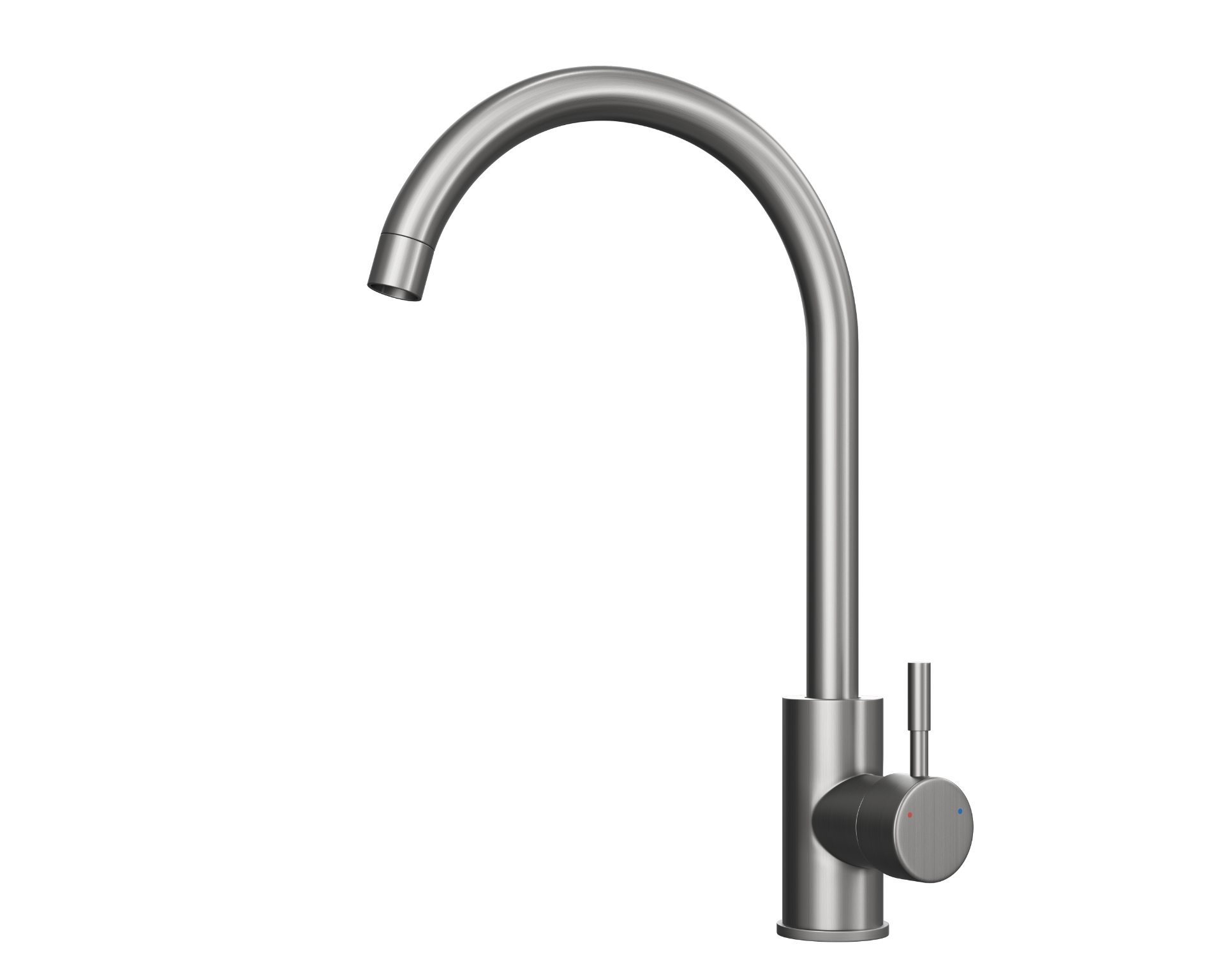 Tivoli Brushed Steel Kitchen Mixer Tap Swan Neck RRP over £120