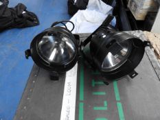 pair of black short nose par 56s, wired with refectors bulbs and 13 a IECs