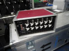 Pulsar Dimmer 6 x 10 amp in maroon flight case without ends