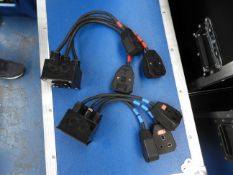 Pair of bulgin to 3 x 13 amp converters