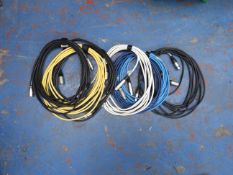 bundle of 9 x 3 pin XLR cables, 5M each