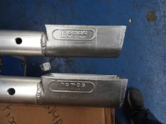 pair of thomas par bars silver pre drilled for 6 way mounting