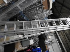Light weight multiway ladder 2900mm closed 7740mm fully extended with wide base