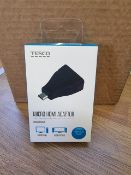 PALLET TO CONTAIN 320 x NEW TESCO MICRO HDMI ADAPTOR. NICKEL PLATED FOR COMPUTING & AUDIO/VISUAL.