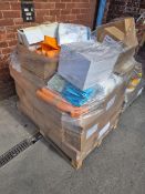 (J186) PALLET TO CONTAIN A LARGE QTY OF VARIOUS ITEMS TO INCLUDE VILEDA SWISPO EXPRESS MOP HEAD, BIN