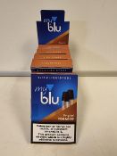PALLET TO CONTAIN 1200 x MY BLUE 9MG TOBACCO 2 PACK LIQUID PODS (2400 PODS TOTAL). RRP £8 PER