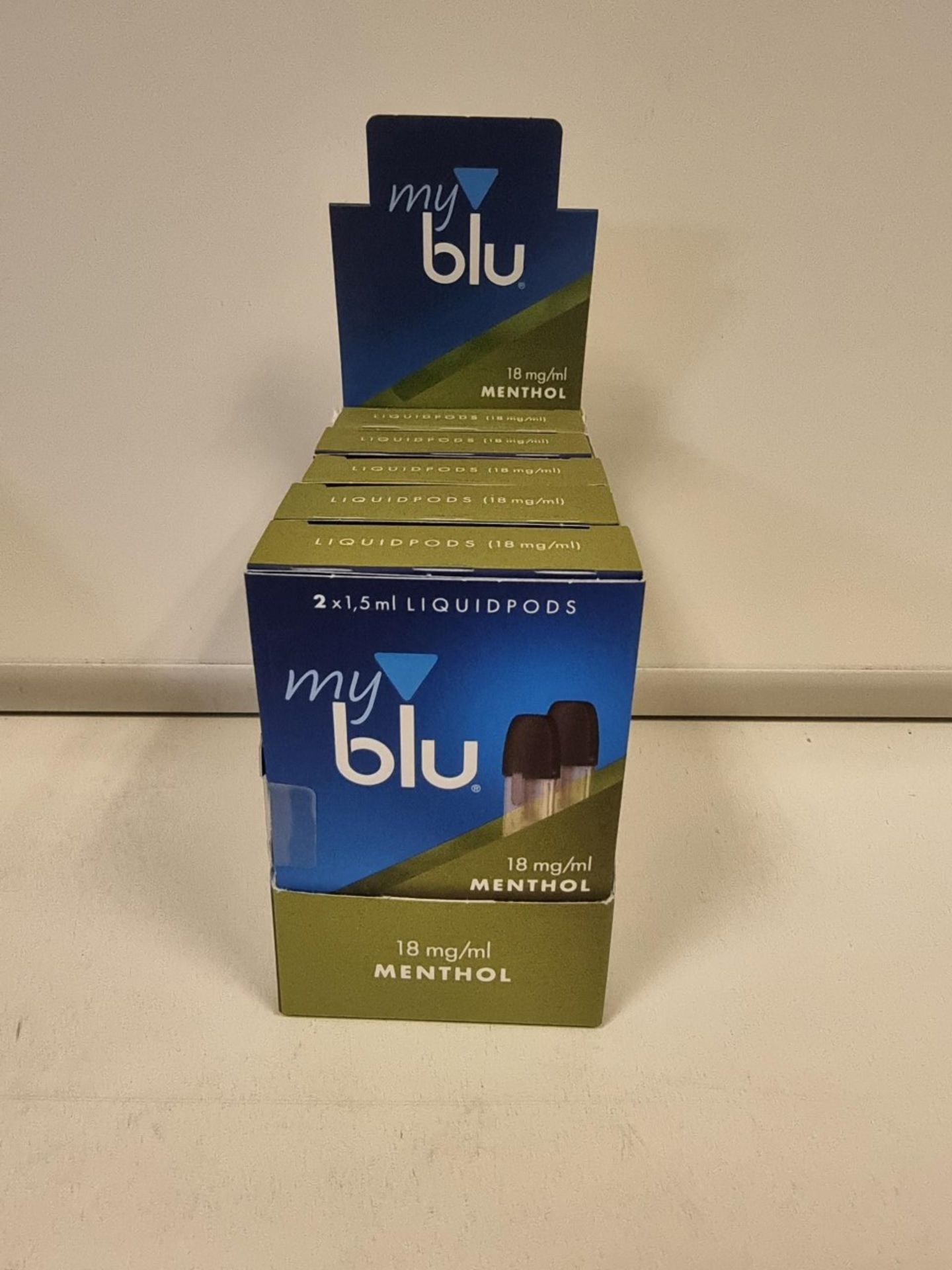 PALLET TO CONTAIN 1200 x MY BLUE 9MG MENTHOL 2 PACK LIQUID PODS (2400 PODS TOTAL). RRP £8 PER - Image 2 of 2