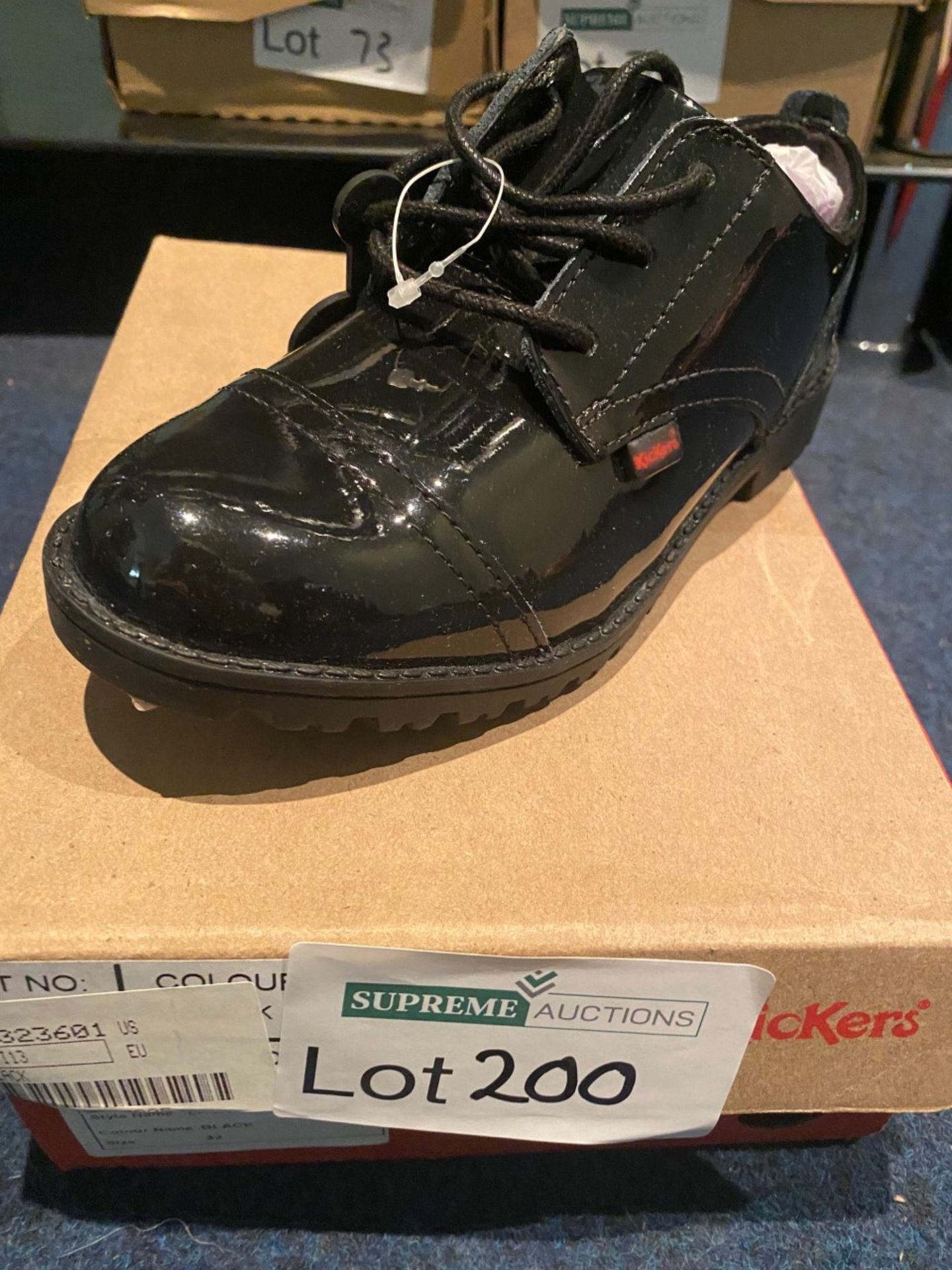 NEW & BOXED KICKERS BLACK SHOE SIZE INFANT 13 (200/21) - Image 2 of 2