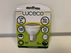 50 X LUCECO MR16 3.5WATT 260 LUMEN LIGHT BULBS IN 1 BOX (1010/23)