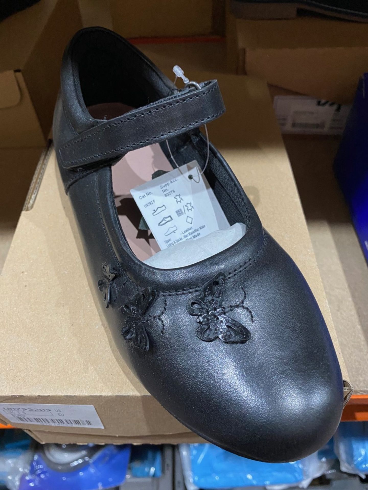 NEW & BOXED KIDS DIVISION BLACK BUTTERFLY PUMP SIZE JUNIOR 5