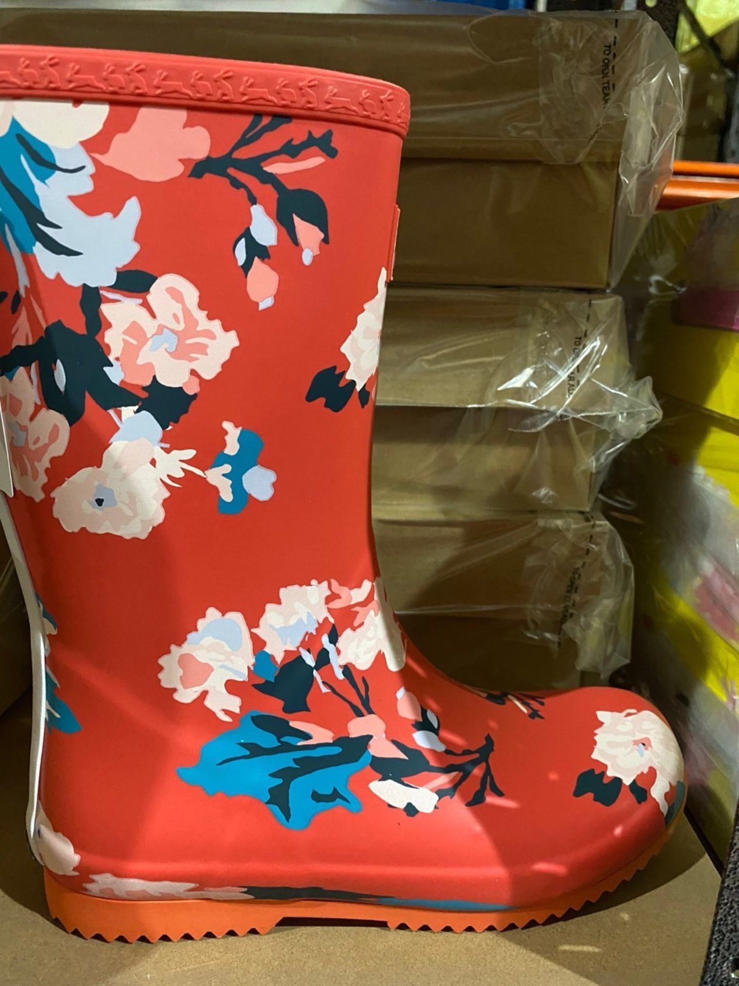 NEW & BOXED JOULES FLORAL WELLIES SIZE JUNIOR 3 (48/14)
