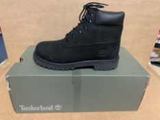 (NO VAT) 3 X BRAND NEW TIMBERLANDS BLACK BOOTS SIZE 1 (565/23)