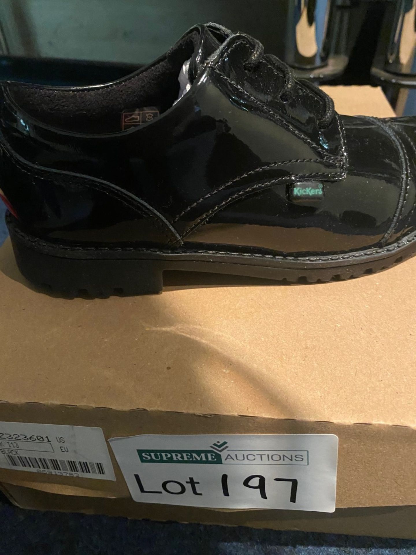 NEW & BOXED KICKERS BLACK SHOE SIZE INFANT 13 (197/21) - Image 2 of 2