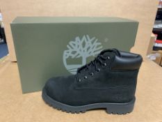 (NO VAT) 3 X BRAND NEW CHILDRENS TIMBERLANDS BLACK BOOTS SIZE J1