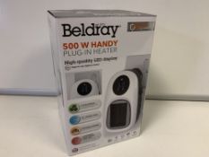 4 X BRAND BELDRAY 500W HANDY PLUG IN HEATERS