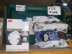 22 X VARIOUS 3M RESPIRATOR MASKS