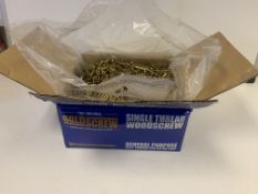 3 x NEW BOXES OF GOLD SCREW PZ. 5x100MM. EACH BOX CONTAINS APPROX. 1000 SCREWS. RRP £55 PER BOX