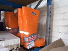 3 X BRAND NEW COFRA WORK WELLIES AND 1 X DUNLOP WORK WELLIES IN VARIOUS SIZES