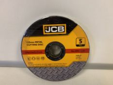 20 X PACKS OF 5 JCB METAL CUTTING DISCS SIZE 125 X 2.5 X 22