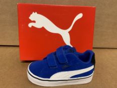 (NO VAT) 7 X BRAND NEW CHILDRENS PUMA BLUE TRAINERS SIZE i5