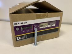 20 X 4KG BOXES OF DIALL M8 X L60MM HEX BOLTS LOOSE