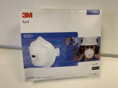 7 X PACKS OF 10 3M AURA 9322+ FFP2 DISPOSABLE RESPIRATORS