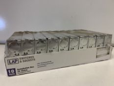 120 X BRAND NEW GALAVANISED 25MM METAL BOXES