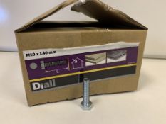 20 X 4KG BOXES OF DIALL M10 X L40MM HEX BOLTS LOOSE