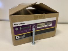 20 X 4KG BOXES OF DIALL M8 X L60MM HEX BOLTS LOOSE