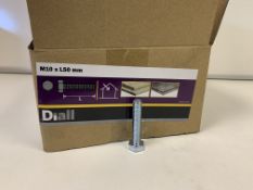 20 X 4KG BOXES OF DIALL M10 X L50MM HEX BOLTS LOOSE