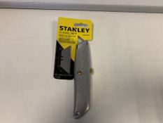 8 x NEW PACKAGED STANLEY CLASSIC 99 KNIFE WITH 3 BLADES (18+ ONLY - ID REQUIRED)