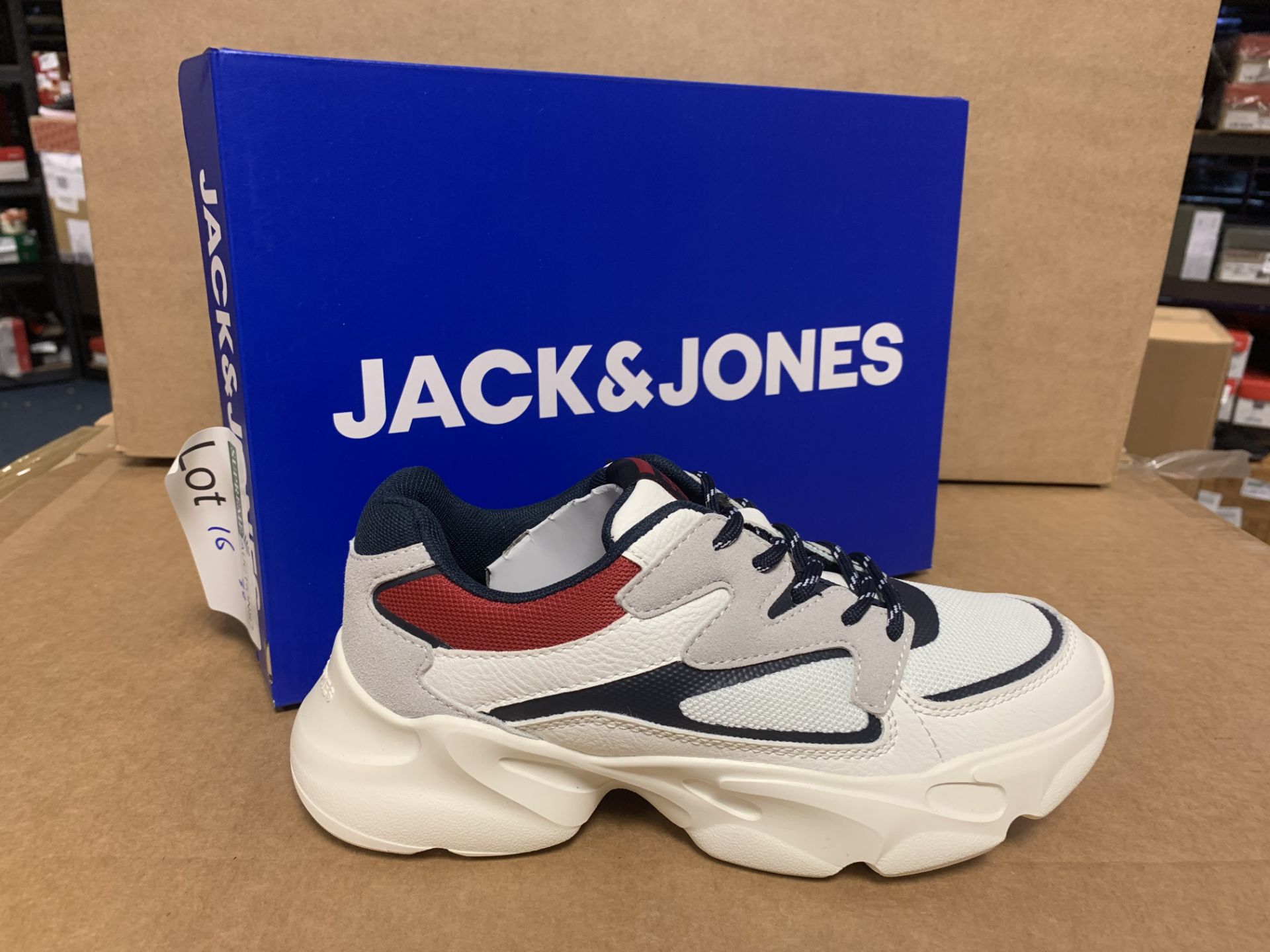 (NO VAT) 3 X BRAND NEW CHILDRENS JACK JONES WHITE TRAINERS SIZE 2