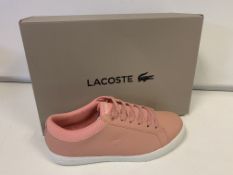 (NO VAT) 5 X BRAND NEW LACOSTE PINK TRAINERS SIZE J5